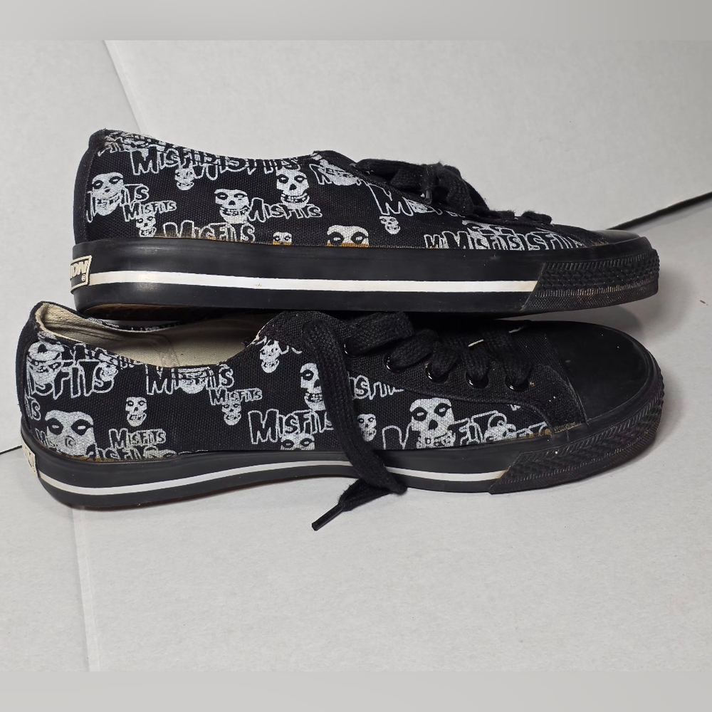 Rare Vintage The MisFits Sneakers Mens 8 Vision Street Wear Crimson Ghost Punk - Picture 10 of 11